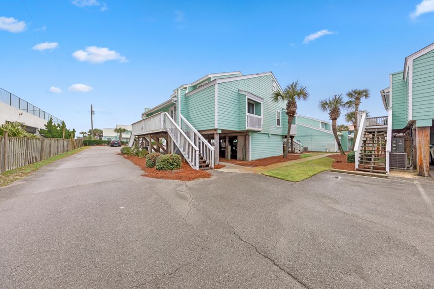 A cabin on the sea is where you should be! This charming dwelling is secluded off of Scenic 98, surrounded by elevating condominiums in Miramar's most desirable location. This updated 1 bedroom, 1 bunk room, and 2 bath townhome can lodge several guests. With the master bedroom located on the second floor, additional company can occupy the downstairs nook. Amenities consist of a large pool, picnic/grill area, tennis and basketball courts, and more. This sought-after area is conveniently near local-favorite eateries, shopping, and other fun attractions that are in walking distance. Don't miss out on this great opportunity!
