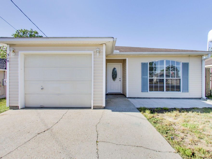 3 Bedroom 2 Bath Newly Remodeled and ready to move in! Located in south Crestview, off PJ Adams. The seller just repainted the entire house, installed new carpet, new tile, new cabinets, and refinished the kitchen countertops. The open floor plan makes it nice for entertaining. The master bathroom has a double vanity, walk in closet and new laminate flooring. The back of the house has a large covered patio, with a large side yard for your kids or pets to play. There is plenty of room to park a boat or small camper on the side yard if needed. Located near Eglin AFB and Duke AFB. Move in ready!
