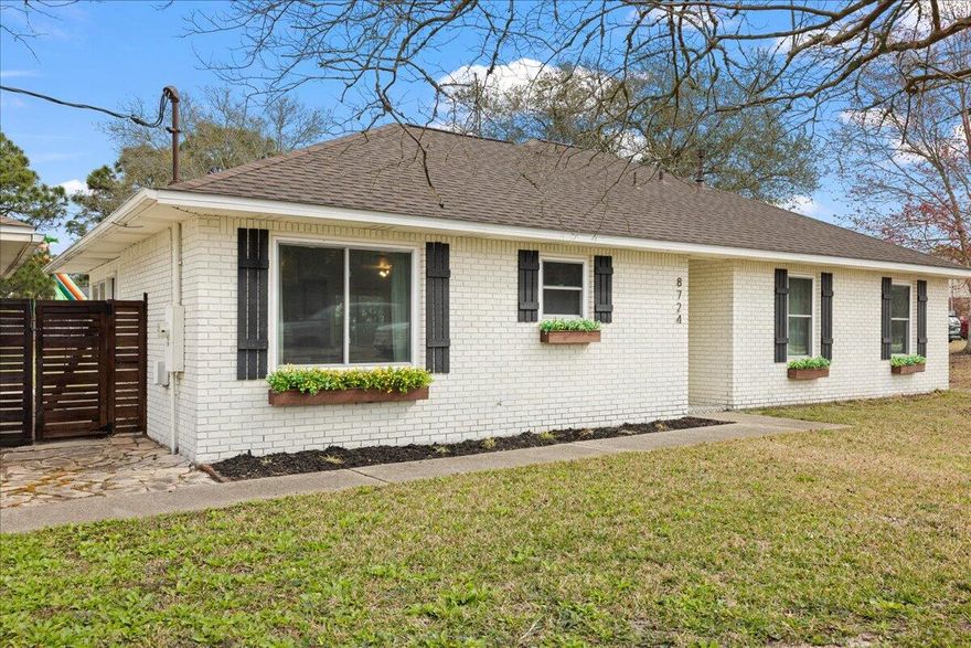 Big-ticket improvements are already done at 8724 Laredo Street - from the new roof to the new grinder pump -and the seller is offering $5,000 toward the buyer's closing costs.This thoughtfully updated 3-bedroom, 2-bath home blends everyday functionality with inviting design, featuring an open kitchen anchored by butcher block countertops, stainless steel appliances, subway tile backsplash, and updated lighting that adds warmth and character. Both the primary and guest bathrooms have been tastefully renovated, creating a fresh, cohesive feel throughout the home.Recent major improvements include a new roof, water heater, and grinder pump in 2024, along with an HVAC system replaced in 2019, LVP throughout offer peace of mind for the next owner. An enclosed sunroom/laundry room provides additional flexible living space, while the detached garage creates room for storage, hobbies, or workshop use.

Set on a spacious lot just under half an acre, the backyard offers room to spread out, entertain, garden, or simply enjoy the privacy that larger parcels provide -- all without HOA restrictions.

Conveniently located near Navarre Beach, Navarre Beach Pier, and Hurlburt Field, this property offers an ideal balance of coastal access, everyday convenience, and move-in ready confidence. 