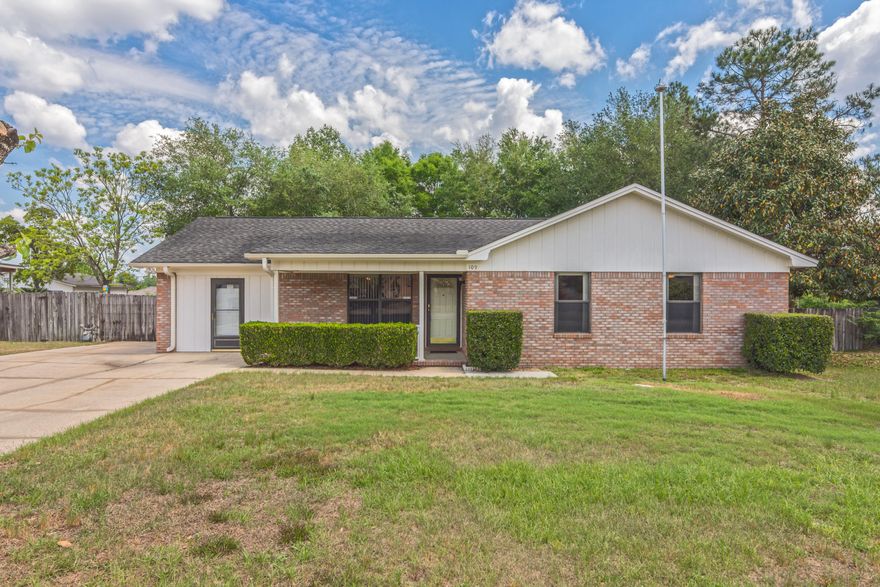 This pretty gem has many facets sure to please, set on close to half an acre SOUTH of I-10! (That's almost unheard of) Extra wide driveway leads up to lovely front porch, perfect for rockers & more! Come on in, notice the detail in the orange peel wall finish and knock down ceilings throughout (no popcorn!). Tiled eat-in kitchen offers an abundance of lovely maple cabinets, soft close drawers, solid surface counters and stainless steel appliances, along with an extra spacious pantry. All closets through out the home are equipped with Fast-track type shelving for efficiency of all space. From the kitchen you can access the garage/workshop with cabinets galore with a storm door access from the front and access to the back yard. The back yard features large-concrete finished areas for BBQ, tables & chairs and just about anything you would like! Huge 22 X 29 covered RV pad has electric hook up, great storage area for jet-ski's, boats (double gate on wheels for easy entry) or could even be a place for entertaining (shrimp boils w/friends).  To the back of the property is a huge workshop with electricity, 220 outlets for machinery, storage and more, behind fence is another shed for yard tools & storage.  Yard has irrigation system and house has Trane HVAC just to name a few of the many details that add to the thoughtful appeal of this pretty home.  Can't wait to show you this home, call us for an appt today!