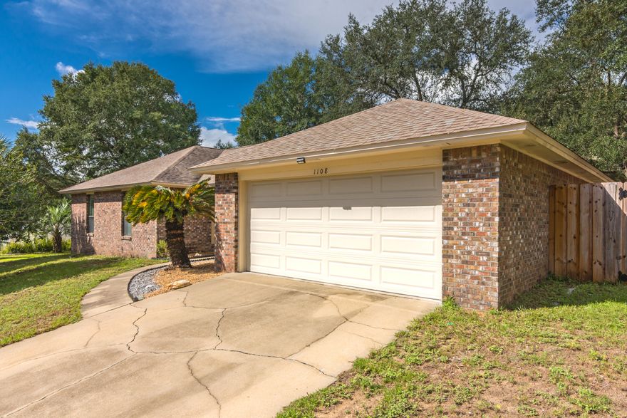 If you've been looking for a spacious home in central Niceville on a large, privacy fenced back yard, look no further. This well maintained home has been updated by the current owner with orange peel ceilings and new paint throughout. In addition, there are new tile floors in the kitchen, dining area and foyer as well as engineered WOOD flooring in the main areas. The living room features a wood burning fireplace and vaulted ceiling. The kitchen has tons of cabinetry and counter space with breakfast bar adjoining the dining area. Out back is a large patio and privacy fenced yard. NEW HVAC system and gas water heater is 2 years old. Call today for your private viewing.