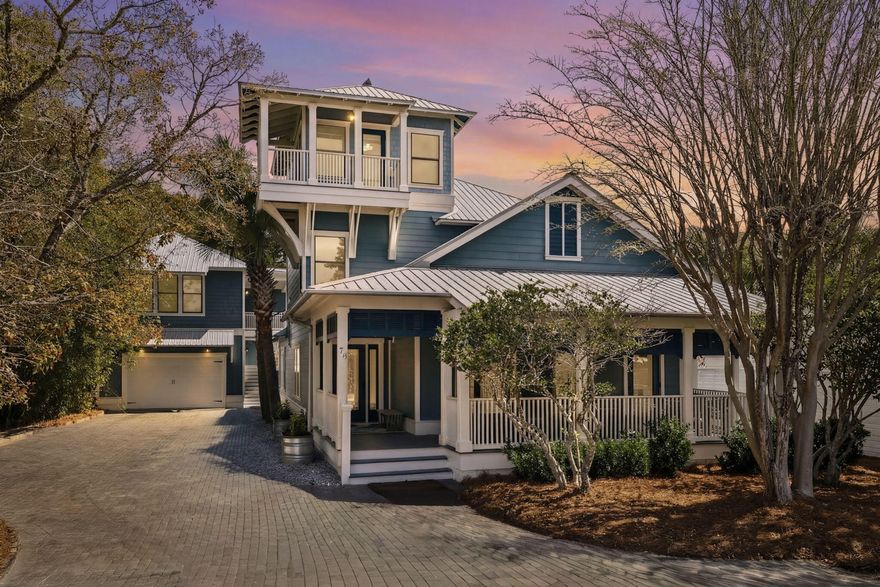 Tucked along a quiet street, just a short walk to two public beach accesses, this custom-built beach home delivers the kind of privacy, quality, and coastal convenience that's getting harder to find on 30A. With no HOA and no rental restrictions, it offers the flexibility to enjoy as a primary residence, second home, or income-producing property. Just off the Gulf, the setting is peaceful, with the sound of waves rolling in nearby. From the moment you arrive, mature landscaping, an expansive driveway, and a welcoming front porch create an immediate sense of ease. Inside, the main level is designed for the way people actually live, with an open living and dining area that feels connected without sacrificing comfort. The kitchen stands out with exotic-grade granite, custom wood cabinetry, gas cooktop, and a level of finish that clearly sets it apart from typical builder-grade homes. 

The primary suite is located on the first floor for everyday convenience and privacy, while upstairs, two spacious bedrooms share a Jack-and-Jill bath. At the top, a third-floor tower offers a rare flex space complete with custom cabinetry, sink, and refrigeration, making it ideal for a home office, gym, or private retreat.

Built with long-term durability in mind, the home features hard-scraped Brazilian walnut flooring, Icynene insulation, two hot water heaters, washer & gas dryer, and a fully electric system. Every detail reflects a true custom build with no shortcuts. 

The detached garage and carriage house, completed in 2022, add meaningful value with a fully independent living space that includes a full kitchen, bedroom, bathroom, and living area. Whether for guests, rental income, or extended stays, it expands both lifestyle and investment potential, with the added benefit of an upgraded garage and additional laundry capability.

What sets this home apart is how it feels to live here. It's quiet, solid, and thoughtfully designed, a place where the layout flows naturally, daily life feels easy, and time seems to slow down.

The West End of 30A is where people come to slow down and stay awhile. Local favorites, and a mix of boutiques, caf??s, and art galleries create a laid-back atmosphere that feels worlds away from the crowds, yet everything you want is right here. Just minutes from Grayton Beach State Park and Point Washington State Forest, the area invites you outside, whether it's a morning paddle, a beach day, or an afternoon on the trails.

This is the kind of place that feels like an escape at first, and before you know it, it feels like home.  


Contact us for more information or a private tour.

All information is deemed reliable and provided for informational purposes; buyers are encouraged to independently verify all details.

