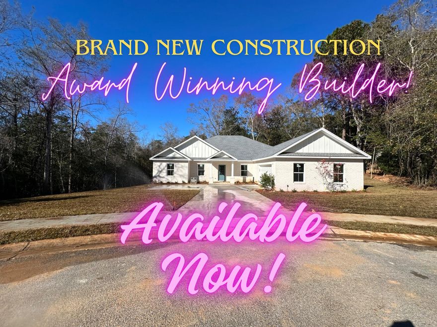 BRAND NEW CONSTRUCTION! AWARD WINNING BUILDER! Neighborhood with PRIVATE LAKE, Cul-de-sac, lot, and Beautiful finishes! This gorgeous BRICK home features 4 bedrooms plus an office, formal dining area plus a breakfast room. a large open living room, a huge walk in pantry, interior and exterior French doors, split floor plan design, and an impressive primary suite! There are trees behind the home to give you a private feel as you lounge on your huge covered back porch. The primary bathroom features a freestanding tub with a board and batten trimmed wall surround, a fully tiled spa shower with beach and frameless glass, double sinks, quartz counters (throughout), and a huge walk in closet. The kitchen is stunning and is complete with an island w/ pendant lights, stainless appliances, quartz