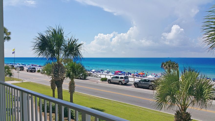 Gorgeous views from this 2nd floor unit at Majestic Sun. Recently painted and offered fully furnished and rental ready. This 1 bedroom condo has a full balcony off the living room/dining room and can sleep 6 people with a king bed in the master suite, bunks in the hallway, plus a sofa sleeper. Majestic Sun is a popular vacation destination with 2,000 feet of convenient beach access, a heated indoor-outdoor pool, Jacuzzi & fitness center. Located on Seascape Resort, a gated community with an 18-hole golf course, tennis courts, & additional swimming pools. This resort is close to shopping, dining, & entertainment.