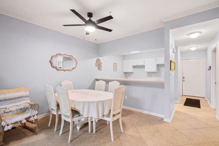 Fully furnished and currently the lowest-priced 2-bedroom condo at Pointe of View Condominiums, this top-floor unit offers an exceptional opportunity to own along the Emerald Coast. Ideally positioned near the stairwell for convenient access, the unit overlooks a peaceful green space, providing added privacy, quieter living with no upstairs neighbors, and enhanced views.Head inside to discover this turn-key 2-bedroom, 2-bathroom condo featuring an open-concept kitchen that flows seamlessly into a spacious living area. Unit #1009 boasts a premier location and a private balcony overlooking serene natural surroundings which offers both privacy and the perfect place to unwind after a long day. Located in the heart of Miramar Beach, Pointe of View is just moments from the Shops at Grand Boulevard, offering a variety of upscale dining, shopping, and entertainment options. Nearby conveniences include Publix, Sacred Heart Hospital, and the renowned Sandestin Golf & Beach Resort. The sugar-white sands and emerald waters of the Gulf are just a short drive away, along with easy access to Scenic Gulf Drive and the scenic communities along 30A.

Residents enjoy amenities such as a community pool and fitness center, along with ample parking for owners and guests. The condominium allows short-term rentals, making this an attractive option for investors seeking income potential, as well as buyers looking for a second home or low-maintenance primary residence.

Whether you're searching for a turnkey coastal retreat or an income-producing property in a high-demand area, this condo delivers convenience, lifestyle, and value in one of the most desirable locations along the Gulf Coast.