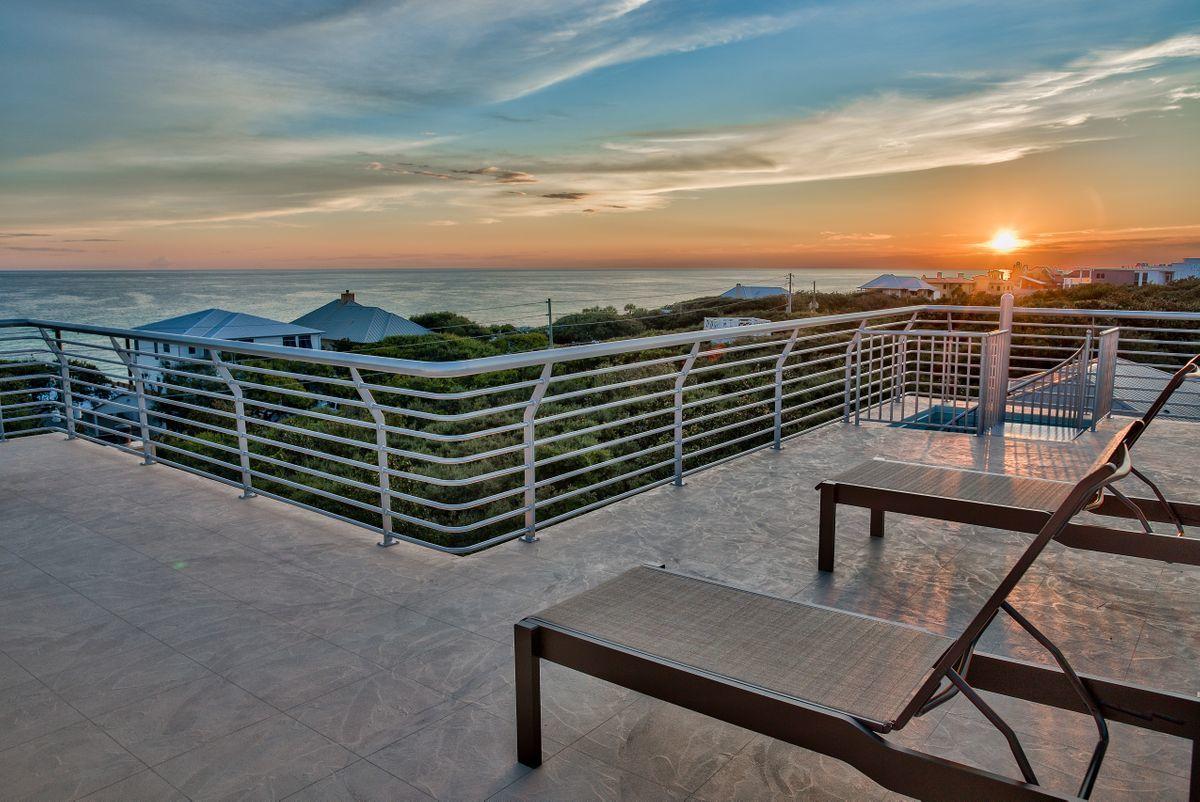 Ideally situated in Seagrove Beach to capture panoramic views of the Gulf of Mexico, this 7-bed, 7-bath coastal retreat perfectly marries the 30A lifestyle with the ultimate beach experience. Built in 2017, 35 Camellia Street boasts more than 5,000 square feet of living space, highlighted by its unparalleled gulf views from multiple floors; open floor plan; and, Watermark-designed pool and outdoor entertaining area with privacy wall. This home's elevation creates unimpeded views from its position two tiers off the white sand beaches. Inside, you'll be greeted by 12-ft. ceilings, French oak flooring and Italian porcelain tile. On the first floor, unwind in a spacious game room and common area with easy access to the pool deck, wet bar and custom outdoor kitchen. This floor also hosts a bunk