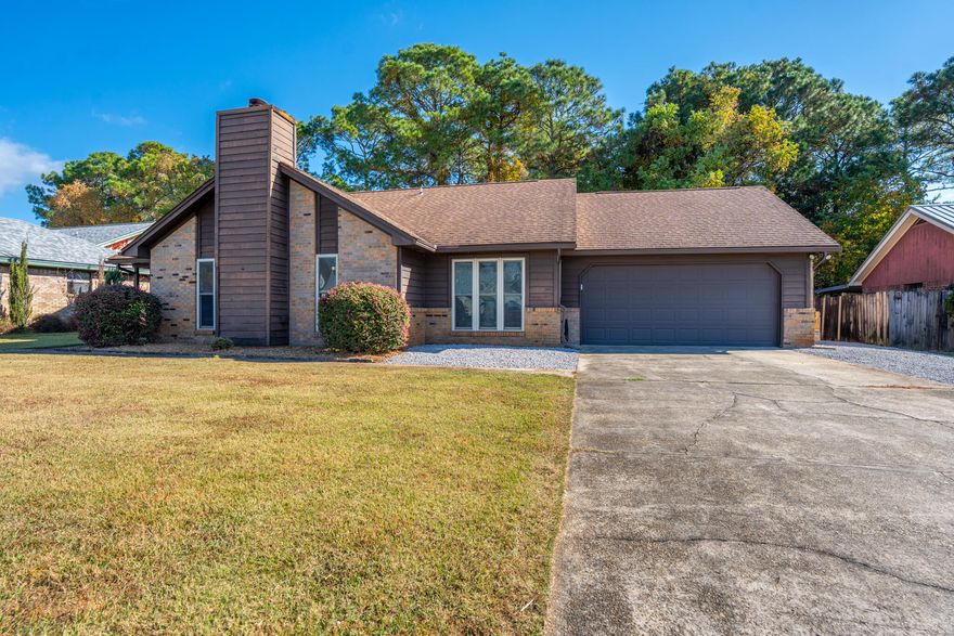 Perfectly positioned just minutes from Hurlburt Field, a short drive to Eglin Air Force Base, and only a quick trip to the sugar-white beaches of the Emerald Coast. This beautifully updated property features brand-new LVP flooring throughout and double-pane windows that enhance energy efficiency and comfort. Inside, you'll love the spacious bonus room, perfect for a second living area, playroom, or home office. The updated kitchen shines with stainless steel appliances, a dedicated coffee bar, and a convenient pantry, making everyday living and entertaining a breeze. Enjoy cozy evenings by the beautiful fireplace, or take advantage of outdoor living with the covered patio overlooking a large backyard complete with a brand-new storage shed. The oversized garage offers plenty of room for vehicles, tools, and hobbies, while the updated electrical brings added peace of mind. Move-in ready and thoughtfully improved, this home blends comfort, convenience, and coastal lifestyle  all in one incredible location.

