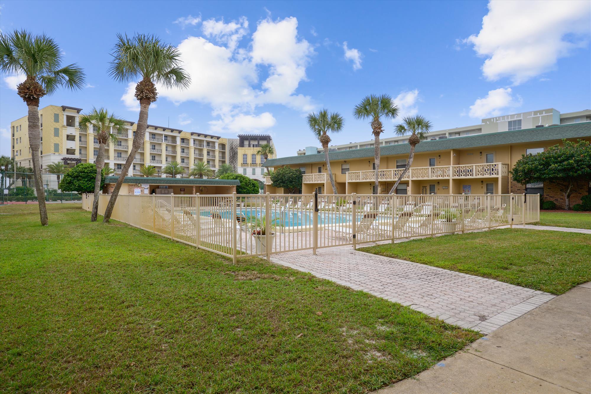 Venus 1BR/1BA condo very close to the beach! You'll love it! Nice updates! Super nice onsite amenities including a tennis court, basketball goal, and a big pool all just steps from the sugar white beach of the Emerald Coast of Florida! Fully furnished and rental ready! Don't miss this one! Conveniently located on Okaloosa Island to restaurants, bars, and several tourist attractions to keep everyone entertained! Buyers should verify all measurements and information. Water, sewer, cable, internet, trash removal, and pest control including bed bug protection are included per Association Mgmt!
