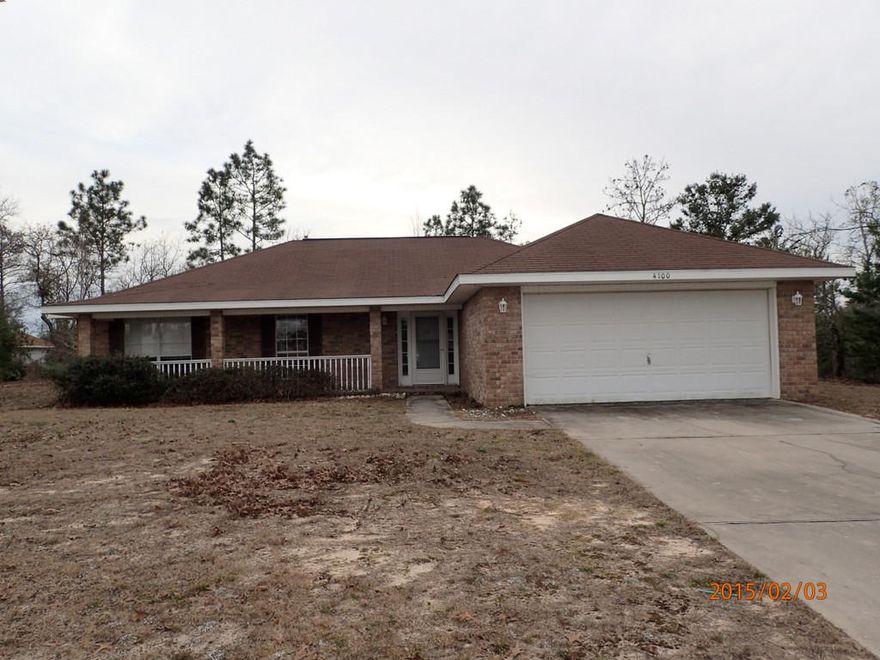 This REO was built in 2004 and has all brick exterior with vinyl trim. Back yard is partially fenced and back porch is covered and screened. This home has 2 car garage, indoor laundry 4 bedrooms and 2 baths. Great room has fireplace and breakfast bar at kitchen. Home needs some minor work inside but will certainly make a great home! *** This Property is currently under Auction Terms. **