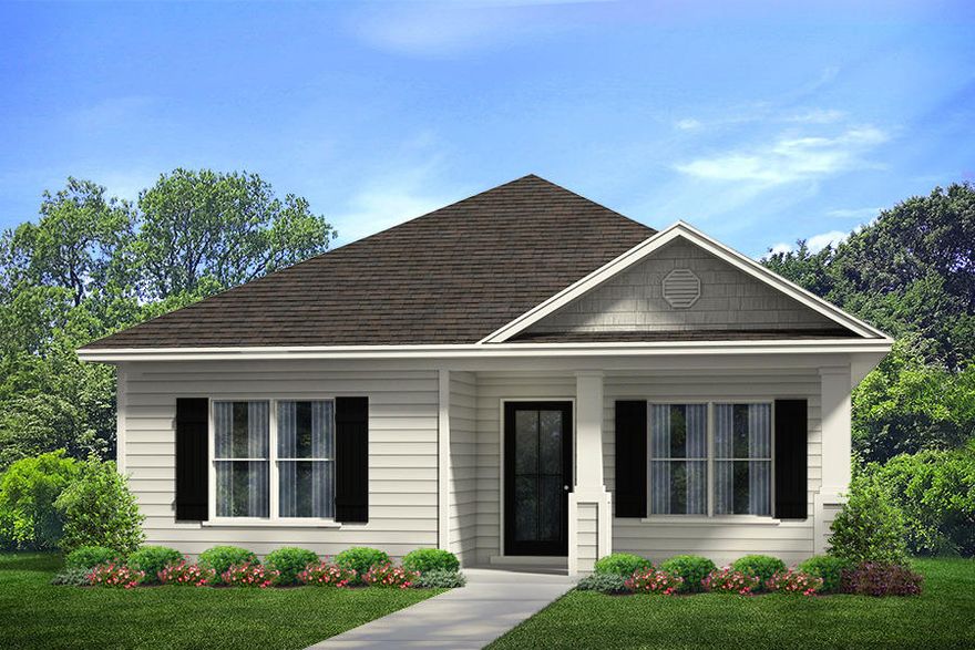 Closing cost incentive provided using builders preferred lender.The Porter plan has 3 bedrooms, 2 bathrooms and a two car garage. Very Open Floorplan. Large Island in kitchen. Separate Tub and 5ft fiberglass Shower in Master Bath. Luxury Vinyl Plank Flooring in all rooms except bedrooms.Monthly HOA fees of $ 295 INCLUDE: Over 150 Cable channels, Access to all pools, 24hour gym, Clubhouse, Movie Theatre, Tennis and Basketball Court, Playground, Bay Club with Fishing Pier. HOA in Schooner Landing also INCLUDES a full landscaping program. Every Yard is Maintained- Cut, fertilized, mulched, irrigation included.