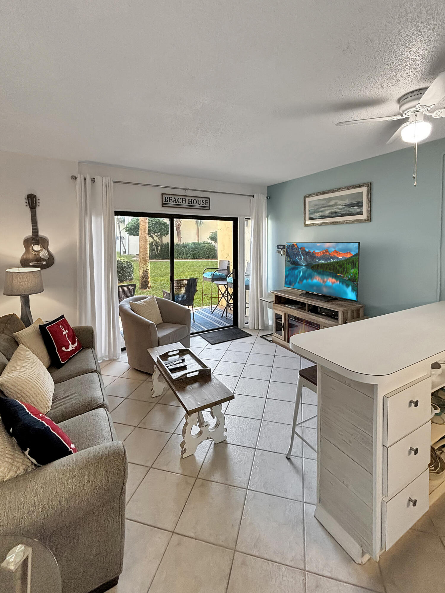 Discover the beauty of Destin from this brilliant 1-bedroom condo. With a cozy king bed in the bedroom and a comfy sofa bed in the living room, this phenomenal property is perfect for a small group of guests. Best one bedroom view in the complex! Enjoy the convenience of WiFi, a fully equipped kitchen, comfortable furnishings, and community amenities like deeded beach access, heated swimming pool, tennis courts, shuffleboard, beach bar, game room, and laundry room. Experience the magic of Silver Dunes with our unique grass courtyard that leads you right to the pure white sand and unforgettable beaches! 343 feet of deeded beach access PLUS an extra 319 feet of leased neighboring private beach allows for ample beach space for this low density 98 unit complex, ensuring you get a front row beach chair. That is an amenity high rise complexes can not offer! This unit also comes with tons of storage with a beach locker and outdoor storage room at the patio! Walk along the beach to The BackPorch Restaurant; or across the street to Chick-fil-a, Shakes Ice cream, Waffle House, Starbucks, and More!