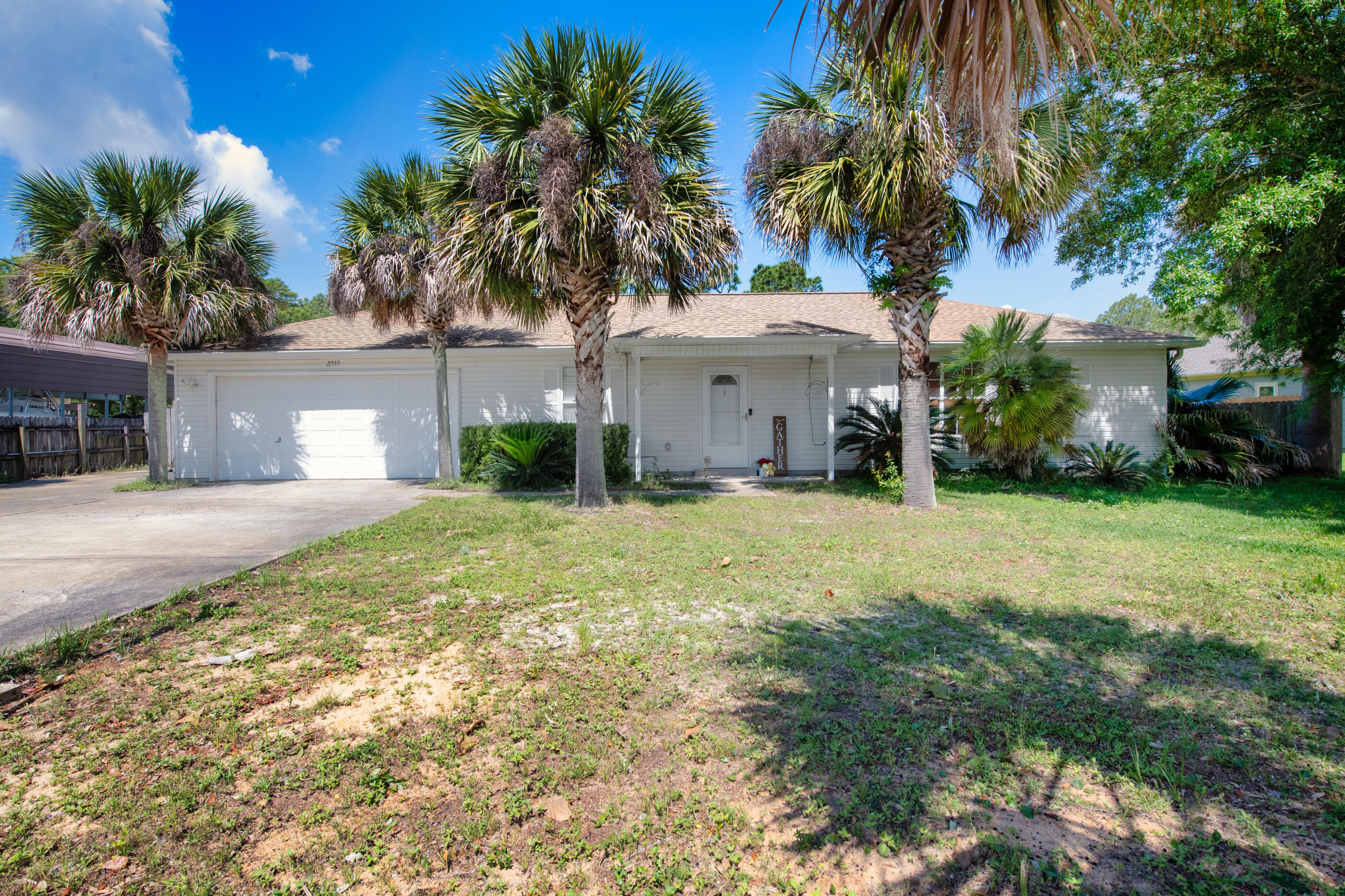 **$10k Price Improvement!Discover comfort and convenience in this delightful, well kept, bright and airy 3-bed, 2-bath, split floor plan home in Navarre at an unbeatable price! Situated on a massive 0.65-acre lot, enjoy endless outdoor activities in the fully fenced back yard, featuring a covered back porch, above-ground pool, and large newer shed. With no HOA, ample parking awaits on the oversized driveway for your Boat and RV and several vehicles, plus in the 2 car, oversized garage too!Recent upgrades include a 2022 Roof, 2019 HVAC and 2019 gutters. A transferable termite bond also ensures peace of mind. With a little updating this home will shine brighter than ever and has endless possibilities to make it your own! Easy commute to Hurlburt Field and just 10 minutes to the beach!