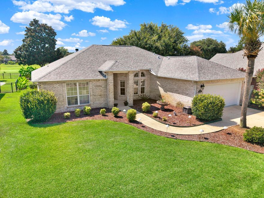 Welcome to this 1,876 sq. ft. all-brick home nestled along the Hidden Creek Golf Course in Navarre. Built in 1998, this well-maintained residence combines timeless design with thoughtful updates, offering both comfort and convenience.Step inside to a spacious living room highlighted by soaring cathedral ceilings and a cozy gas fireplace. The home also features a formal dining room and a separate breakfast nook, perfect for casual dining. The kitchen is beautifully updated with stainless steel appliances, granite countertops, and an extended backsplash.The master suite boasts a trey ceiling and serene golf course views. Its ensuite bathroom includes a double vanity, walk-in closet, separate shower, and relaxing tub. Three additional bedrooms provide plenty of..... space for family, guests, or a home office.

Enjoy the Florida lifestyle on the roomy screened-in back porch overlooking the golf coursean ideal retreat for morning coffee or evening relaxation. The garage includes epoxy floors and pull-down stairs for easy attic access.

Major updates include:

Roof (2015)

HVAC (2021)

Gas water heater (2022)

Located in the Creeks Edge neighborhood, this property is separate from the Holley by the Sea HOAmeaning you can enjoy golf course living without additional HOA dues or restrictions.

Don't miss your chance to own a home on the Hidden Creek Golf Course in beautiful Navarre!

