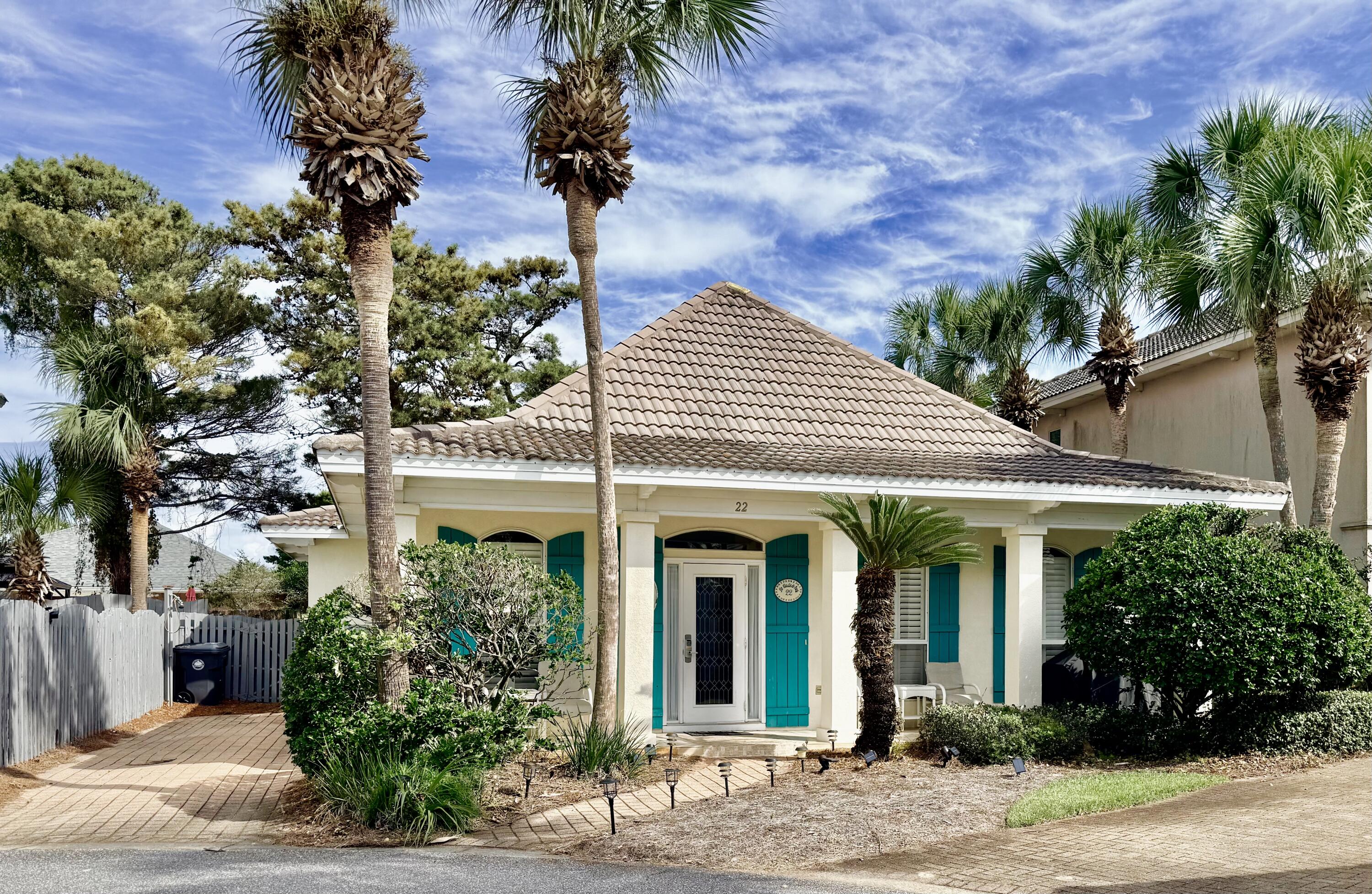 This coastal cottage is well appointed and offers three bedrooms and two baths. The furnishings, with a just a few exceptions, make it a ready-to-go investment. Emerald Shores is a private, gated resort community in Miramar Beach. The community is built around convenience and relaxation. With entrances on both Highway 98 and Scenic Gulf Drive, this community offers privacy and security. Within the community, a series of small, intimate cul-de-sacs, low-speed streets, and abundant recreational facilities create a safe and welcoming environment.. Enjoy exclusive access to a deeded beach, which features a private pavilion with showers and restrooms. A seasonal tram shuttles guests to and from the beach. The neighborhood includes two pools, one located at the center and one on the north side