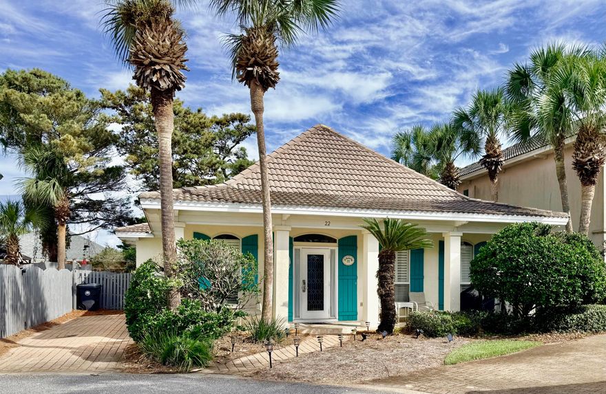 This coastal cottage is well appointed and offers three bedrooms and two baths. The furnishings, with a just a few exceptions, make it a ready-to-go investment. Emerald Shores is a private, gated resort community in Miramar Beach. The community is built around convenience and relaxation.  With entrances on both Highway 98 and Scenic Gulf Drive, this community offers privacy and security. Within the community, a series of small, intimate cul-de-sacs, low-speed streets, and abundant recreational facilities create a safe and welcoming environment.. Enjoy exclusive access to a deeded beach, which features a private pavilion with showers and restrooms. A seasonal tram shuttles guests to and from the beach. The neighborhood includes two pools, one located at the center and one on the north side