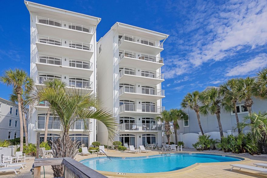 White Cliffs Condominiums is a rare Jewel among the very few non-rental units along Scenic Hwy 30A.  This charming 14 unit complex sits high atop a 45 ft bluff in Blue Mountain Beach allowing for incredible views of the Gulf of Mexico. The spacious 2,250 sq/ft 5th floor 3 bedroom and 3 bath unit with open floor plan is sure to impress the most seasoned world traveler! This unit is being sold furnished and includes custom kitchen cabinets, LVP and natural stone flooring throughout, storm windows, crown molding, extra large storage room, bar complete with ice maker and storage drawers and A/C still under warranty. White Cliffs has an extremely low turnover rate so don't miss your opportunity to own in this private living setting with peace and quiet that is hard to find.