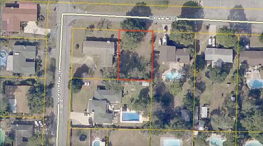 Vacant lot in Poquito! Gorgeous deep lot with so much potential! Perfect for a custom home!Property being sold as a vacant lot or with a spec home. Plans are in photos. Get in now to choose colors! Spec home will be built by JP Carducci Inc. 4 Bedroom, 3 Bath, 2240 Sq Feet with 2 master suites!If you are interested in a Custom Build on this lot, please call agent.If you are interested in just the lot, asking price is $95,000.If you are interested in the spec home on the lot, asking price $389,000.Property is not stubbed with utilities yet. Size is 78.70 wide and 115.89 deep. (0.21 acres)Survey available (see photos)