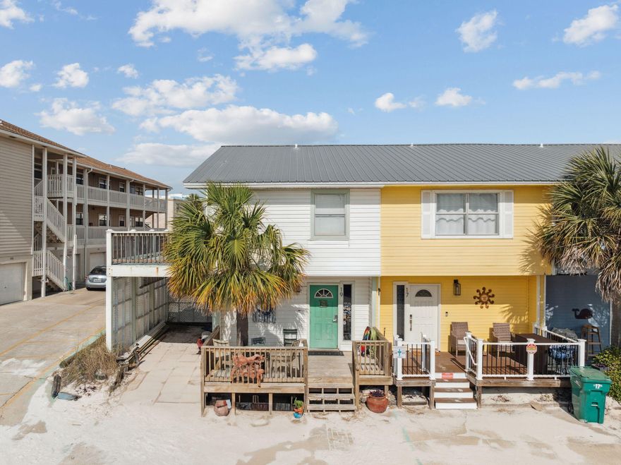This end unit townhome features 2 Bed/2.5 Bath, with a balcony off the master bedroom overlooking the Gulf and Destin Pass! Accommodating up to 8 guests this unit creates a great rental opportunity or secondary home. It's all about location here - 0.4 miles from Norriega Point Park and less than 10 minutes to dining and shopping!