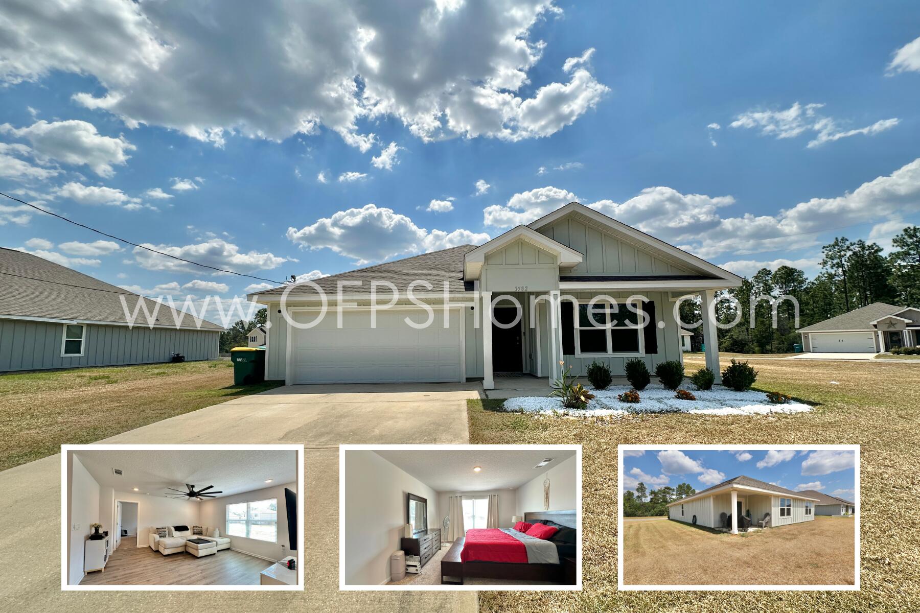 Move-in ready 3 bedroom, 2 bath Aldridge floorplan in The Grove, a new community in North Crestview. This open design offers a spacious living area and a well-appointed kitchen with breakfast bar, pantry, stainless steel appliances, smooth-top range, built-in microwave, quiet dishwasher, and dining area. The primary suite features a large walk-in closet and adjoining bath. Wood-look flooring runs throughout with plush carpet in bedrooms. Convenient to golfing, shopping, and area beaches. Internet Included. NO smoking. 600 minimum FICO credit score required in addition to meeting rental criteria. Small pets allowed upon approval with a non-refundable pet fee. All applicants are required to complete an application on https://onefamilypropertyservices.petscreening.com/
regardless of if they own a pet or not. Applicants with an ESA are also required to complete the application.
This property is a part of a Homeowners Association and tenants will be required to adhere to certain rules and restrictions. If you have any questions, you may request to view the HOA Covenants prior to application.
** Fees Required once an application is approved include, but may not be limited to: Security Deposit, Non-Refundable Fees (cleaning and rekey), $20 Certified Mail Fee, and Pet Fees (when applicable).