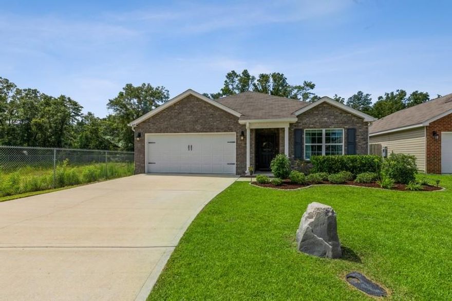 Your home search stops here! This home has everything you need and its just like new in a great subdivision that is highly desired. Less than 5 years old this modern style home has split floorplan and an open concept. As soon as you stop the car you will be stunned by the beautiful landscaping and curb appeal. This home really stands out! The back yard is large, flat and fully fence in with a privacy fence.
Once entering the home it is very spacious and inviting. Contemporary style 3 bedroom 2 full bathroom. The living space is large and kitchen features a walk-in pantry, kitchen island with breakfast bar, stainless steel appliances with a very large French door fridge and bottom freezer. Owner bathroom has a large garden tub and a separate shower, double vanity, Toilet nook with bidet and has a privacy door, and a very large walk-in closet. This home has everything 2021 new construction homes have and more. This is one of the larger lots and no neighbors to the left of home or back of home. This is the one!