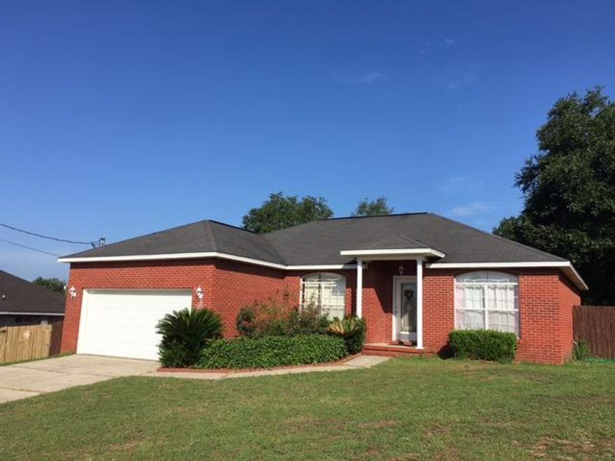This pristine South Crestview home is conveniently located just South of I-10 and just North of Duke Field/7th Special Forces Group Compound. Shopping and schools are also close by, making this a great location for selective buyers. The lot is a generous size, just shy of 1/2 acre and is FLAT, a rarity in South Crestview! The interior is well laid out, offering a large kitchen and eat-in space for entertaining, a generous sized living room, and an additional office space. The 3 bedrooms are spread out in a split floor plan, offering privacy to the master suite. Master bathroom is LARGE and features dual vanities, a soaking tub, and a separate standalone shower.*Home inspection has been completed and offers peace of mind for your most discerning buyer.Seller to cover buyer closing costs!*