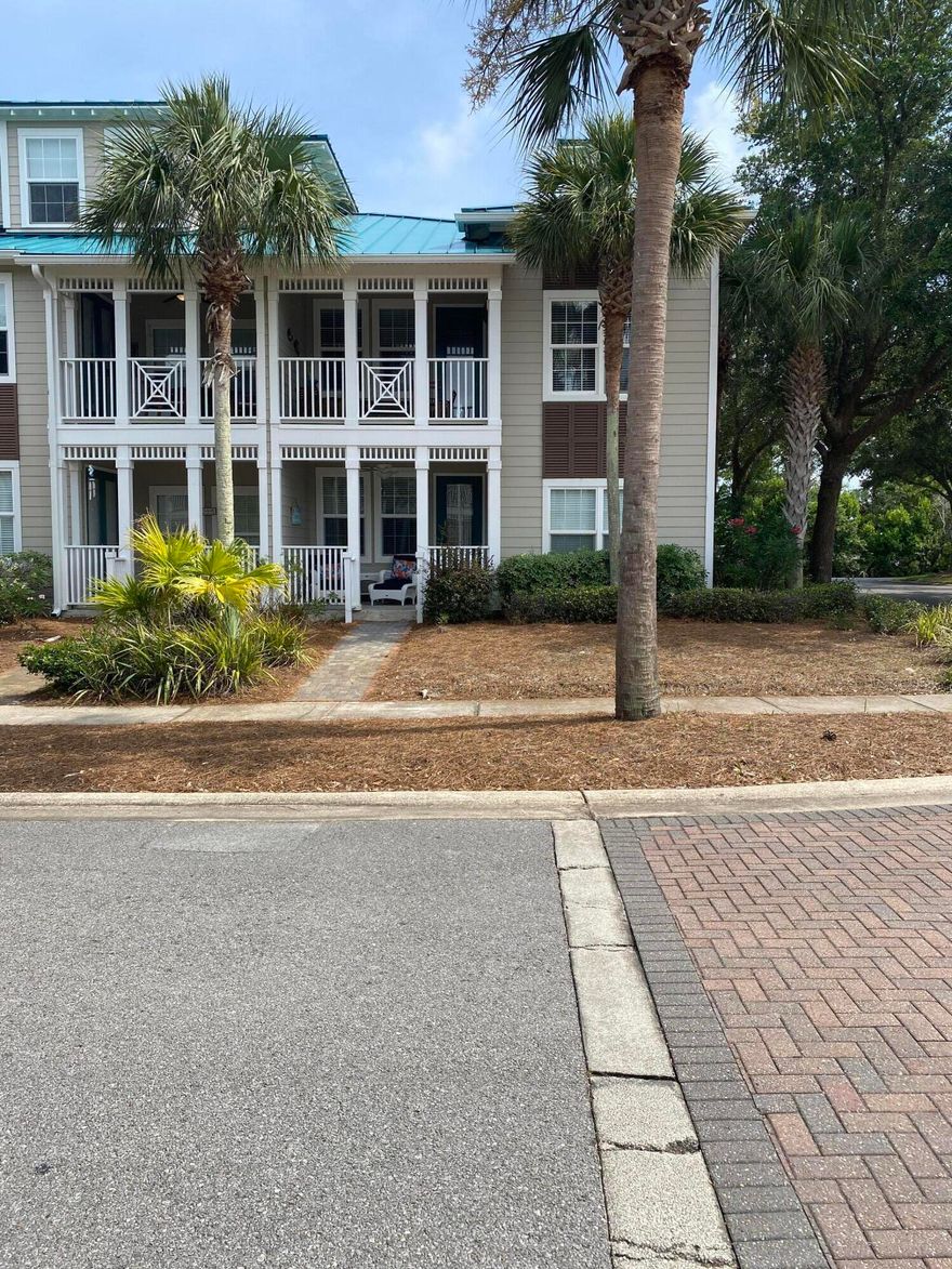 This is a fabulous condo that is turn key ready and has a strong rental history. Only 1/2 mile to the beach and Blue Mountain Creamery! This condo is a first floor end unit unit with 3 bedrooms and 2 full baths.  The living area has an open floor plan and a wonderful kitchen and dining area. The living area opens to a porch on a quiet street perfect for your morning coffee or afternoon cocktail. There is a large storage bin for all your beach chairs, ect.  The Village is beautifully landscaped with lots of amenities.   This condo would make the perfect beach get away, investment property or permanent home.  All information is deemed correct, but is not guaranteed.  Buyer to verify.  PROFESSIONAL PHOTOS COMING SOON!