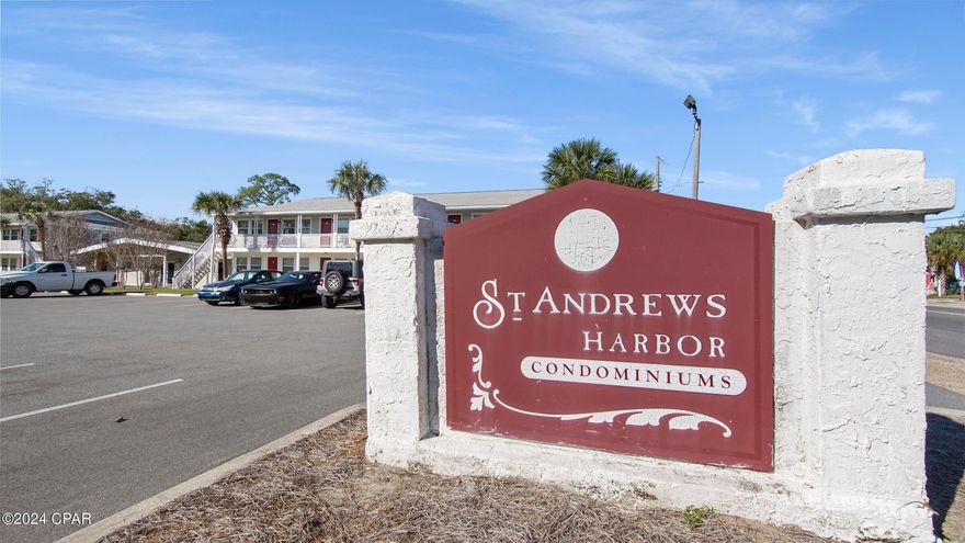 Absolutely Charming condo unit located in the heart of the Historic Saint Andrews. Saint Andrews Harbour is a small cozy & vintage complex fitting right in with the atmosphere of Saint Andrews lifestyle. Great location to the quaint shops, restaurants, Bay & Marina. There are so many other great attributes to this complex such as the low association fees, community pool, grills & clubhouse and of course the location! This two bedroom condo is the perfect place for a get-a-way or full time residence. Come and check out the condo and the St Andrews area you will fall in love!