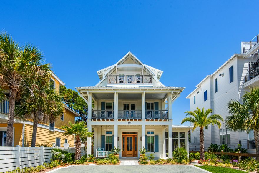 Exquisitely designed home, located in beautiful Grayton Beach! This architectural masterpiece perfectly blends the luxury and coastal lifestyle. Situated on a quiet street away from the hustle and bustle, but still within walking distance to all of the great restaurants and shopping that Grayton Beach offers. The home was constructed with great attention to detail and quality features throughout. The house consists of 3,606 SF heated & cooled with an open floor plan and expansive covered outdoor living areas. It has huge windows and glass doors that invite the beautiful outdoors and sunshine in, a large screened in porch, beamed ceilings, top quality engineered wide panel oak floors, and recessed lighting. These are only a few of the unique qualities this home offers.