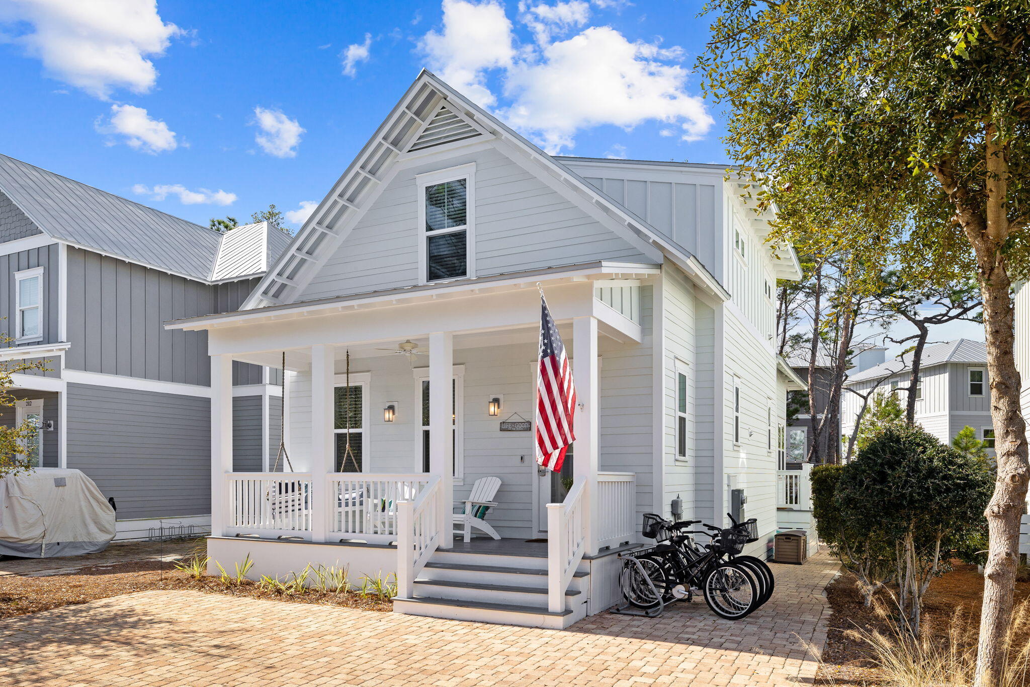 This fully furnished and turn key home is located within the community of Highland Parks. This stunning open-concept home was professionally designed and decorated with upgrades throughout! The main Floor master bedroom offers an ensuite and walk in closet. There are two additional bedrooms upstairs with a jack and jill bathroom and a separate bunk bed nook in the hall. This home has been on the rental program and is a rental machine. Highland Parks is a highly sought after community with resort style pool (soon to be heated), hot tub, fire pit, outdoor kitchen, and 4 story tower to view the sunset. Don't miss the beauty - it will not last long!