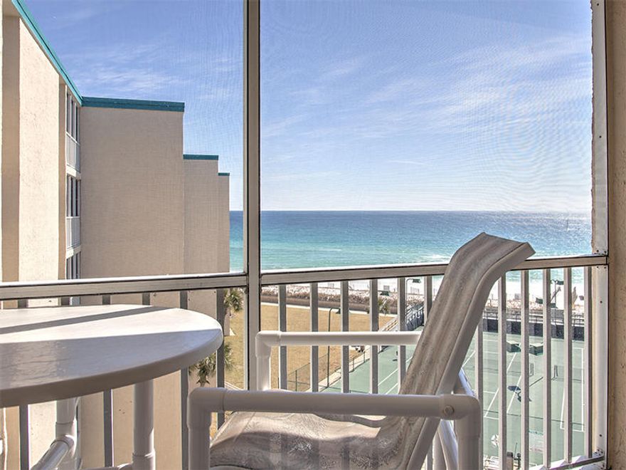 Check out this rental ready upper floor one bedroom. This unit is currently on HSRC's in house rental program and is turn key ready for the next owner. This light and beachy one bedroom is being offered fully furnished with flat screen televisions, tile throughout, and a amazing view of the Gulf of Mexico. Holiday Surf & Racquet Club is a favorite destination for renters and families and has been since 1973. A heated pool, tennis courts, shuffle board, BBQ grills, and on site security make your stay a pleasure. Other amenities include an onsite fitness center, sauna, game room, conference room, owners lounge, and high speed wireless internet throughout the resort.