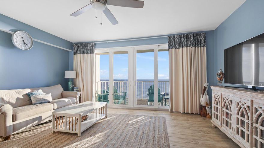 Discover Paradise at Laketown Wharf with NEW CABINETS, QUARTZ COUNTERS, TILE THROUGHOUT, AND A WALK-IN SHOWER!!!! The updates to this unit are too numerous to list. Step into a world of coastal elegance and resort-style living in this turn key investment/second home condo. This exquisite 1-bedroom with bunk room, 2- bath condominium is a true gem in the heart of Panama City Beach, offering an unparalleled experience for those seeking both comfort and sophistication. The moment you enter, you'll be captivated by the tastefully decorated interior that seamlessly blends modern design with beachside charm.Enjoy breathtaking views of the Gulf from your private balcony. Comfortably sleep up to 6 guests.The master bedroom features a plush bed, while additional sleeping arrangements in the bunks.