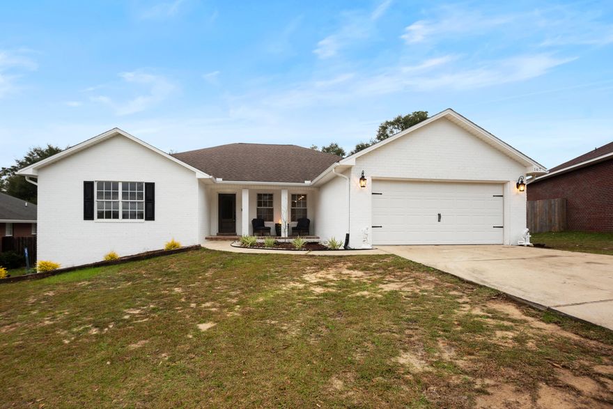 This gorgeous 4 bedroom, 2 bath home is move in ready with all of the curb appeal one could desire. This all brick home features a split floor plan with carpet in the bedrooms. Hardwood and tile flooring are in the remainder of the home. Large walk in closets provide ample storage while a newer roof and a 2019 Rheem/Rudd HVAC system provide a worry free home ownership for years to come. The home sits on a nice lot with ample backyard space. Located off of Old Bethel Rd in a smaller, quiet neighborhood allowing a quick commute to all of the amenities Northwest Florida has to offer. Call today to schedule your showing!