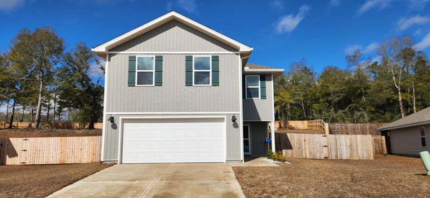 Welcome to Harrisburg Estates. The 2 story Aisle floorplan, is a  desirable & relaxed open concept, great for entertaining. The well-designed kitchen offers stainless appliances, Granite counter tops, undermount sink, with a beautiful new faucet,  built in microwave, quiet dishwasher, pantry, smooth-top range & large island bar. The second-floor hosts spacious Master suite with adjoining beautiful bath, featuring Granite double vanity, undermount sinks, extra storage & lg. shower. Three more bedrooms and shared full bath. Striking wood-look flooring & plush carpet in the bedrooms. Smart Home Connect System also included with ADT service if the new owner desires to keep in service. Home located just off the road that leads into the new bypass being completed. 30 minutes or so to our beautiful sugar sand beaches on the Emerald Coast. Make you appointment today to come and view the wonderful opportunities.