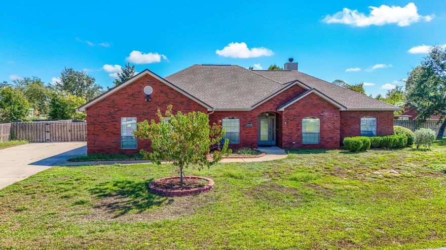 Looking for space, comfort, and convenience? This spacious 4-bedroom, 2-bath brick home has it all, sitting on nearly 0.5 acres that offers both privacy and convenience. Situated in a quiet area yet just minutes from the new Publix and all the shopping, dining, and entertainment along 23rd Street, it's the perfect mix of peaceful living & easy access to everything you need! Inside, you'll find wood flooring, an open living and dining area, and a spacious master suite with a large bathroom including dual vanities. The updated kitchen features upgraded finishes, plenty of cabinet space, and a cozy breakfast nook. There is also a flexible bonus room that would make a great playroom or home office! (CONT IN ADD. REMARKS) Additionally there are three bedrooms and a large full bathroom, perfect for guests or family! The home also includes a laundry room, two extra storage closets, and an oversized two-car garage with a utility area and extra parking in the large driveway. Step outside to a fenced backyard with a 12x16 storage shed and a screen porch, perfect for relaxing or entertaining. Highpoint Park is just 3 minutes away with a playground, small boat ramp, dock & kayak launch! Did we mention the emerald waters of Panama City Beach are only 30 minutes from your door?! Come see this hidden gem and make it your new home!