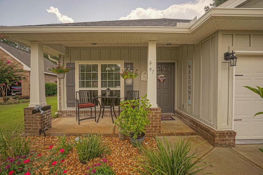 A pastel Palate and beautifully landscaped entrance welcome you. The entry is warm and inviting- happy! You'll enjoy greeting your neighbors from the front porch. The back screened porch offers respite from those warm summer days. Lots of room in the backyard for your children and pets. Inside the layout is open and light-filled. Bonus room at entrance is currently used for crafts and sewing but could be anything you would like. Beautiful kitchen and living area leads to the screened porch.