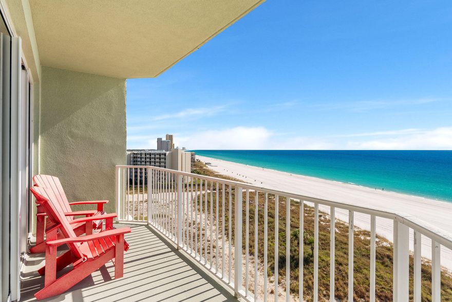 Over 80k om actual rents in 2025! This is a Rental Machine at Boardwalk Beach Resort in Panama City Beach! This stunning 3-bedroom, 3-bath condo + a bonus room--rents like a 4-bedroom! The main primary suite opens to a spacious balcony with incredible gulf views, while the second master offers lockout potential with a luxurious bath, kitchenette, and its own private gulf-view balcony. Unit 701 offers the perfect floor height with sweeping views of the pool and beach from the oversized balcony. Enjoy gorgeous floor-to-ceiling windows, 9-ft ceilings, a bright open layout, 2 brand-new HVAC systems, and 2 newer hot water heaters for peace of mind. Boardwalk Beach Resort is a premier gated community featuring a gulf-front pool, poolside tiki bar, general store, fitness center, covered parking