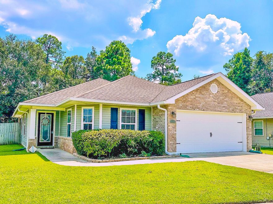 Join us for an Open House this Saturday, August 23rd, from 11AM - 1 PM at.  Don't miss your chance to explore your future home!Turn-Key Treasure - Fully Furnished 3BR/2BA Home - Fully Furnished & Move-In Ready!Step into pristine living with this beautiful home, offered fully furnished and featuring elegant granite countertops, luxury vinyl plank and tile flooring throughout. The spacious master suite boasts a relaxing garden tub, while the open-concept kitchen comes equipped with newer appliances. Enjoy the large, fully fenced backyard that looks onto a nature preserve-with a covered, screened-in patioa'perfect for entertaining or relaxing in privacy. Located in a quiet, friendly neighborhood just minutes from the Emerald Coast's sugar-white beaches, boat ramps, shopping, and din