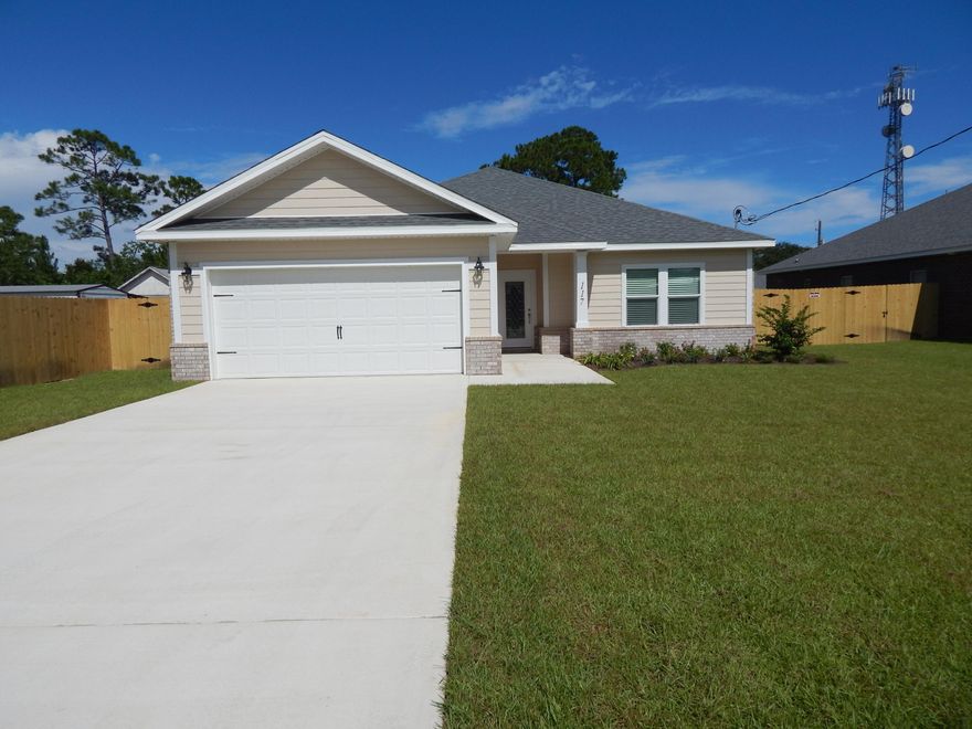 ONE OF FIVE BRAND NEW HOMES BEING BUILT NOW! Buying New saves $$$ on utilities & insurance! Located In the zone for 100% USDA Financing! With a full price offer lender who waives lender fees, Builder pays all closing costs except for credit report, prepaids/ins, reserves. See details in agent notes. Located close to Bases, Beaches and Shopping!!! This Affordable BRAND NEW HOME is on nearly 1/3rd of an acre and is complete now! Loaded w/Extras! This home has Granite Countertops in Kitchen, a Breakfast Bar, Wood Cabinets, Upgraded Fixtures, 10x20 back porch, tiled floors in foyer, kitchen, baths and Laundry Room. Master Bedroom is nicely sized. Master Bath with Tub/Shower Combo, Double Vanities and TWO Walk-In Closets! Ceiling fans in all bedrooms & living room.