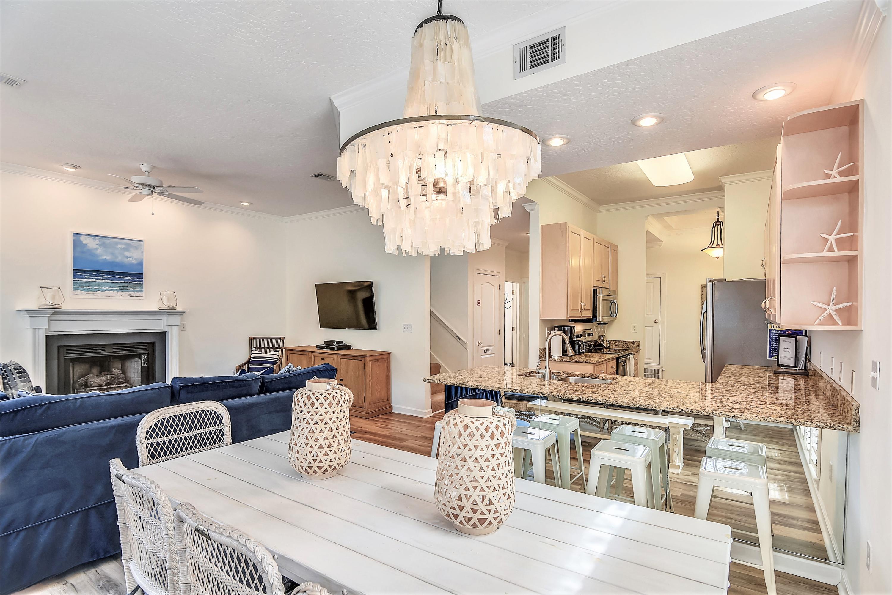 Welcome to 84 Terra Cotta Way. This is a newly updated beach house located in the charming Destin neighborhood, Terra Cotta Terrace. This 3 bedroom multi-level home is perfect for families who love being close to the beach! Steps to beach......only a 7 minute walk from the white sand beaches and emerald waters of Destin. Enjoy volleyball at the beach or on Terra Cotta's private sand court, swim in the warm Gulf waters or float in the large neighborhood pool that is only a short walk away from the house! Updates completed in January of 2019 including new paint throughout the home, new living and dining room furniture, plus new carpet and wood flooring!
