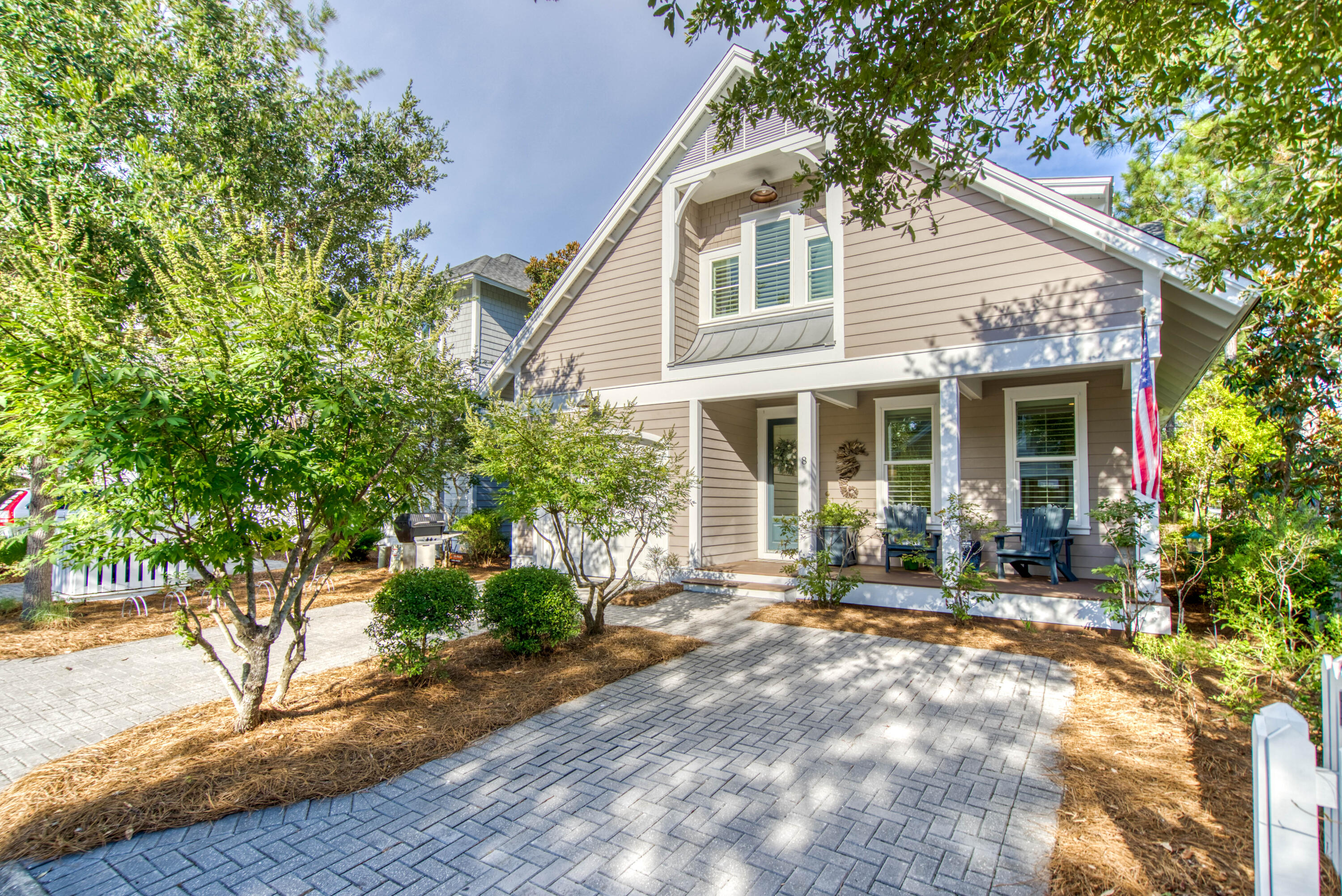Welcome to 8 Half Moon Lane in Watersound West Beach along the spectacular beaches of Scenic Hwy 30-A in South Walton. Upon entering the gated enclave you will find a comfortable situation for primary, second home owners or investors alike. The home is complete with 3 full bedrooms, 3 and a half bathrooms and an additional living space that can function in a variety of ways. Plenty of parking, a one car garage, spacious screened porch and corner lot positioning make this property extremely attractive within the gated community. Watersound West Beach offers an outstanding pool, ample green spaces, club area and one of the most beautiful beach accesses you'll find anywhere.