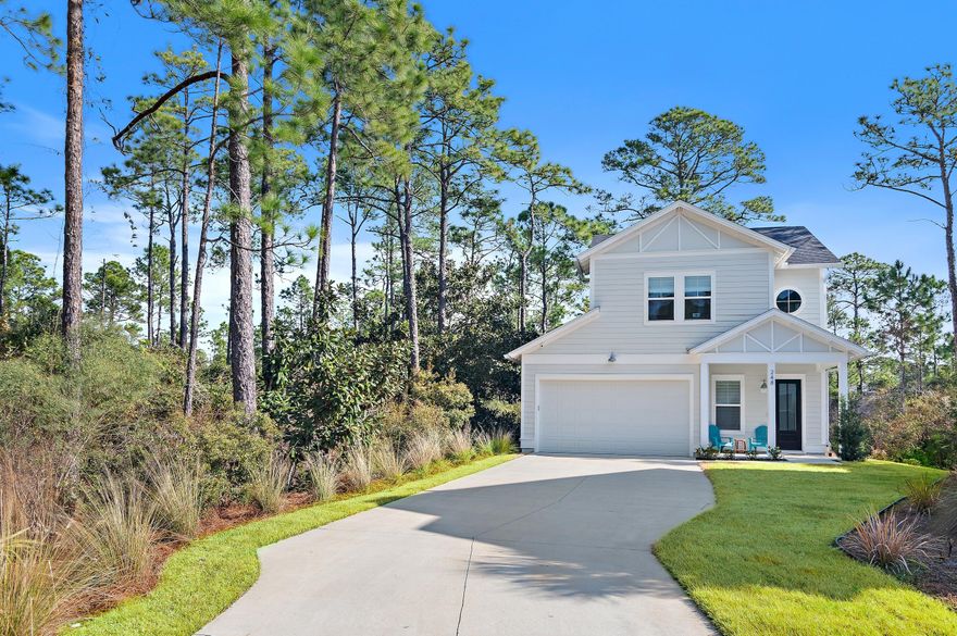 Visit this semi-custom home in Church Street Landing filled with upgrades, including elegant floor-to-ceiling window treatments, quartz countertops, luxury vinyl plan flooring, ceramic tile, an expanded pantry, elevated garage storage and more. The open-concept design creates a seamless flow, while the two-car garage offers convenience. Nestled among natural pines, this home provides a peaceful retreat while being just minutes from 30A, Destin, and Panama City Beach. Enjoy easy access to premier shopping, dining, and the Gulf's breathtaking beaches. Whether you're looking for a full-time residence or vacation escape, this home combines style, comfort, and an unbeatable location for the perfect coastal lifestyle. Don't miss this exceptional opportunity. Call today for your private viewing!