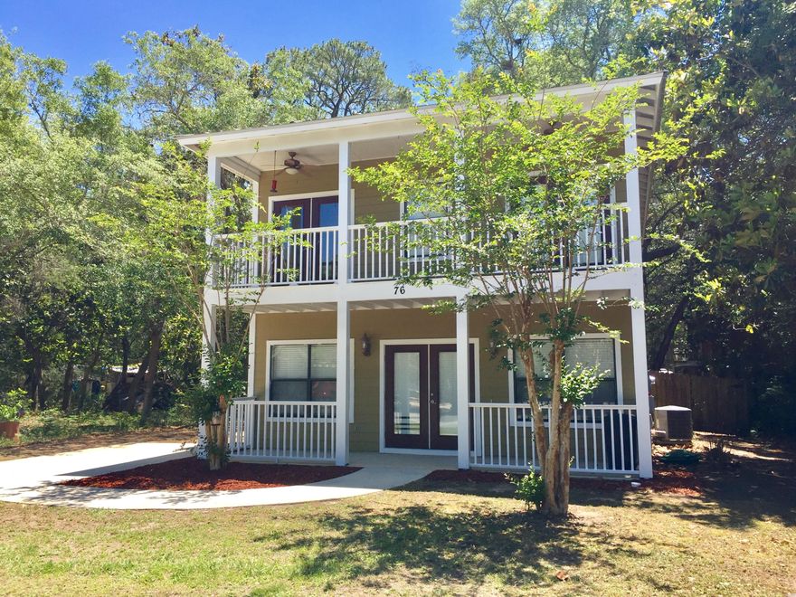 Highly desirable area - Mack Bayou. Close to restaurants, entertainment and the beach! This Florida Cottage styled 4 bedroom/3 bath home has a lot to offer and NO HOA. Open kitchen makes it easy to talk be part of the family while making dinner. Bar height counters look into the dining room. Built with a large walk-in pantry and separate laundry room. Downstairs is also home to a guest room and full bath. Upstairs you'll find 2 guest bedrooms - one of which opens to the upstairs balcony - along with a full bath. The large master bedroom has beautiful doors opening onto the balcony. Master bath has double sinks, separate garden tub and tiled shower. The back yard has room for a lovely pool. Pull your boat through the double gate for back yard storage. Don't let this one get away!