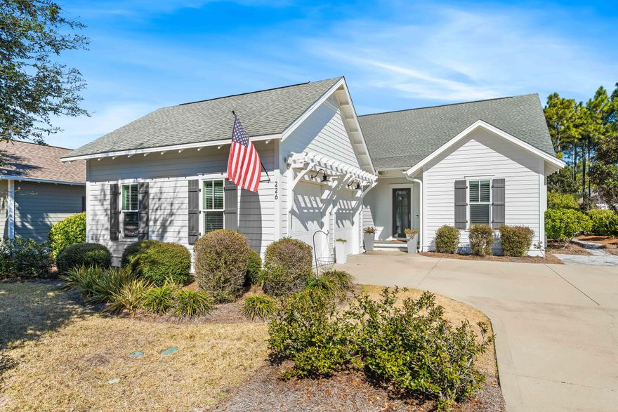 This gorgeous home is in the front of Watersound Origins, just minutes from 98, overlooking a gorgeous pond and natural area that will never be built on. Behind it are peaceful trails for walking lined with plants and foliage indigenous to the area. This house has just recently been remodeled. The kitchen was updated, and they opened it up to the room behind it, making a cozy sitting room and office. A cool bar area was added, along with updating the powder room.  This house is perfect for a family as it has 4 bedrooms and an office, or a retired couple who have children and grandchildren that visit.
