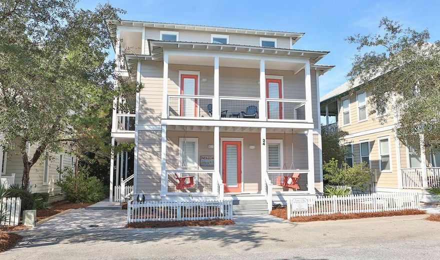 GULF VIEWS 3rd Floor Balcony!!!Nestled on the borders of Eastern Lake and in the private Summer's Edge community is your family's next dream vacation at Memory Maker.Memory Maker is a large 5-bedroom, 4-bath family home (with Tesla charger!). Just steps from the large, shaded community pool and the gated private beach access, your family will easily be accommodated. Updated furnishings throughout this beautiful home make it the perfect choice for premium comfort. Inside you will find generous living quarters, an open kitchen for entertaining and the perfect retreat for cocktails and sunsets! Looking for some pool time? Just take a quick 20 second walk to the beautiful community pool that is heated year round. Just around the corner is the private/gated beach access. This is just a 2 min. walk from door to gate!