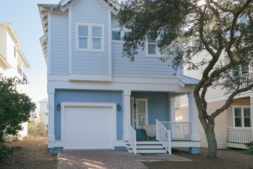 Welcome Home! This spacious and stunning 30A Beach home features both modern amenities and architectural character in a fantastic location. This custom built home boasts breathtaking  gulf views. Your friends, family and vacationing guests will enjoy 2 Living areas (1st floor and 2nd floor) while each bedroom features a private full bathroom. The spacious kitchen features granite countertops, custom cabinetry, a large island, + plenty of more exquisite details. $170K+ Rental Projections! Just minutes from Rosemary Beach, Alys Beach, and all that 30A has to offer. Enjoy a 3 minute stroll to miles and miles of endless beaches or take a dip in the community pool. Store your golf cart in the garage...and set sites for the BEACH! A Complete Exterior renovation is complete and ready for you!