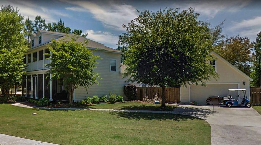 Welcome to Hammock Bay! Located within the Symphony subdivision, this beautiful estate sings! Nestled among mature trees, and the gorgeous, Dog Star lake, you are bound to find your Southern Charm. This lovely two-story home offers, spacious porches, both upstairs and down, and a wonderful fenced in backyard (fully irrigated with irrigation pump). Come see the spacious kitchen and dining area that comfortably connects the entire family or party! Don't miss out on a private office space or possible 5th bedroom! The detached, two-car garage has an additional insulated AC cooled upstairs doubling as an office, game room, man cave or storage. Stroll along the storybook, lit walking paths to dog parks, lakes, 6,000 sq. ft. Clubhouse with meeting rooms and professional caterer's kitchen