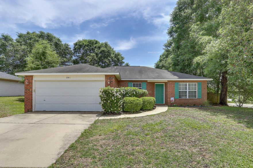 Welcome to this well maintained home south of I-10 ; minutes away from Duke Field, 7th Group, and Eglin AFB.  This split 3 bedroom 2 bath home with bonus office/ dining room boasts with southern charm. Walk into the beautiful custom tiled entryway into the newly painted entrance hall, kitchen, and living room.  The front room can be an office, dining room, or playroom. Kitchen is open with plenty of cabinets and counter space, to make amazing meals. Separate laundry room connects in between the kitchen and the garage. The living room is a wide open space to come home, sit, relax and put your feet up. Enjoy the large master bedroom and master bathroom with double sinks and walk in closet.  Down the hallway past the kitchen is the 2 spare bedrooms and 1 full bathroom. Out the back patio door
