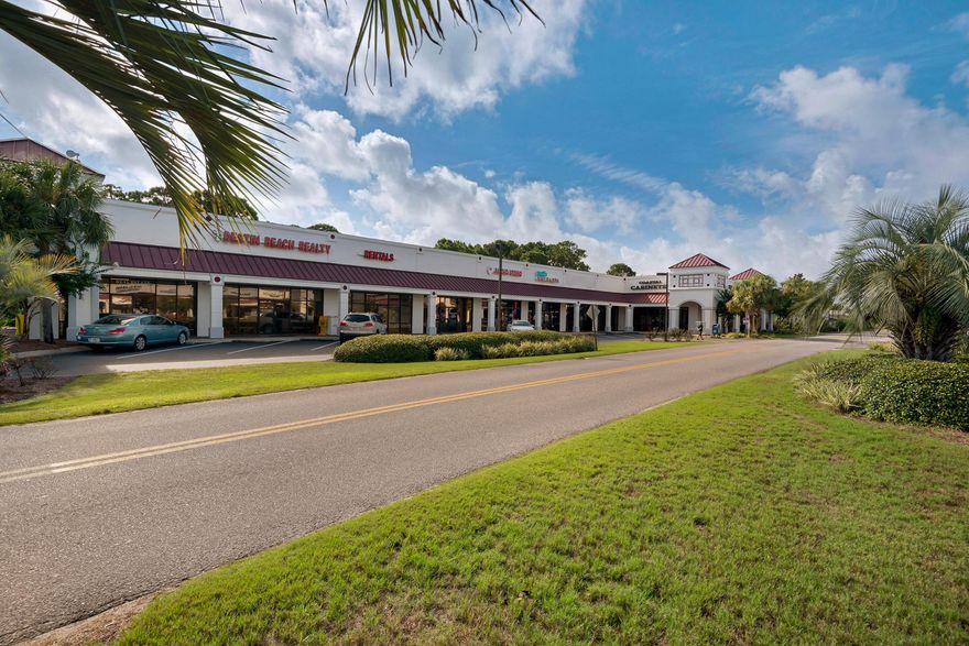 Two-story commercial flex space unit for sale in Miramar Plaza. Adaptable for medical, physician's office, retail and restaurant. Currently used as office space. Square footage includes 23 x 20 air-conditioned storage room. Well-located to cater to high-volume traffic on Highway 98 between Destin, Sandestin and 30A, with expansive development being built directly across Hhw 98 with commercial center and apartment complex. Miramar Plaza is three blocks north of beach on direct route - Driftwood Rd. - for more exposure. Plenty of parking on both sides of Miramar Plaza. *DO NOT ENTER WITHOUT APPOINTMENT*