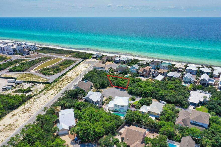 Amazing cul-de-sac lot in a private, non-rental gated Gulf front community of 30A. Sand Cliffs on the Gulf is an exclusive community bordering Alys Beach and the beautiful Gulf of Mexico. With low HOA fees and no build out time, this is the perfect opportunity to build your dream beach home! Gulf front lots are restricted from building higher than 18.5 ft, however Lot 12 can build up to 30 ft high which means you can still enjoy Gulf views from a higher floor! This large lot sits high and dry on the bluff, the perfect place to build your 2.5 story dream beach home with Gulf views & lush surroundings! Sand Cliffs features two deeded beach accesses offering 1300+ ft of pristine beach along the beautiful emerald green & crystal blue waters of the Gulf of Mexico. This is a prime lot location!