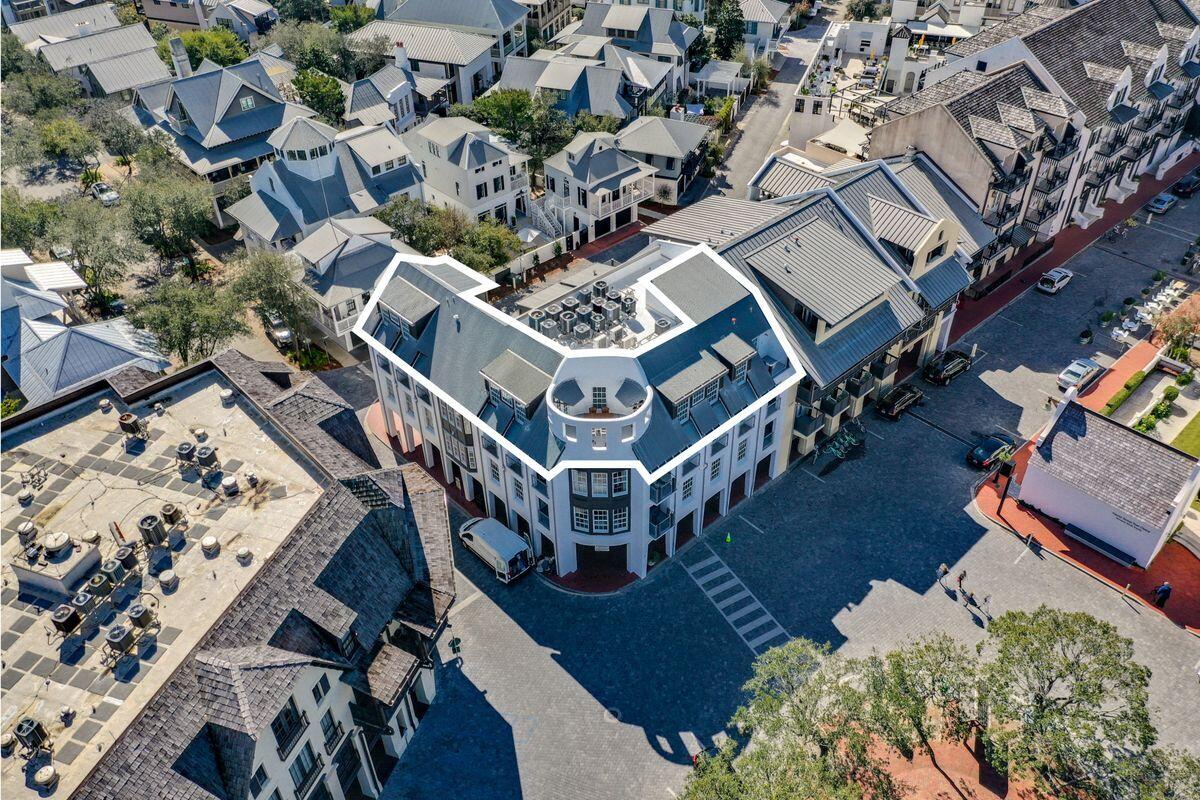 Experience the pinnacle of coastal luxury living in this one-of-a-kind 4-bedroom, 4.5-bathroom penthouse located in the heart of Rosemary Beach's vibrant town center. Ideally situated atop the architecturally acclaimed Savannah Building on its own private floor, this residence offers unmatched elegance, privacy, and convenience, all accessed via a private elevator and designed to impress. This unit's thoughtful floor plan provides exceptional privacy with each bedroom tucked into its own separate wing of the home. The open-concept living and dining areas are perfect for entertaining, while the chef's kitchen features state-of-the-art Viking appliances, custom cabinetry, and upscale finishes. Surrounded by four distinctive balconies, including a Gulf-facing terrace off the king master... suite and a spacious patio overlooking Barrett Square. This home captures breathtaking views of both the ocean and the charming European-inspired village below. Additional highlights include a private garage, extra off-street parking, and access to four community pools including the heated Sky Pool. Residents and their guests also enjoy exclusive access to a spectacular two-story private owner's club just north of Barrett Square, tucked behind the outdoor concert stage. This beautifully appointed facility features a full bar, resort-style pool, bocce ball court, and elegant gathering spaces, perfect for relaxing or entertaining in style. With access to four community pools, a walkable beach lifestyle, and everything Rosemary Beach has to offer just steps from your door, this penthouse represents a truly rare and elite ownership opportunity. This is an extraordinary opportunity to own a signature penthouse in one of 30A's most coveted locations, just steps from the beach, fine dining, and the best of Rosemary Beach. Call today for your private viewing and don't settle on Northside location, when you can have the Southside location at an even better price!